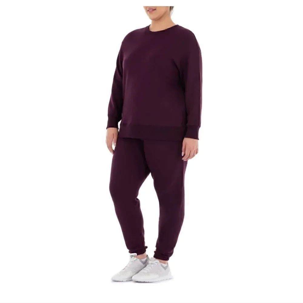 Nwt Maroon Fleece Sweatshirt and Sweatpants Set